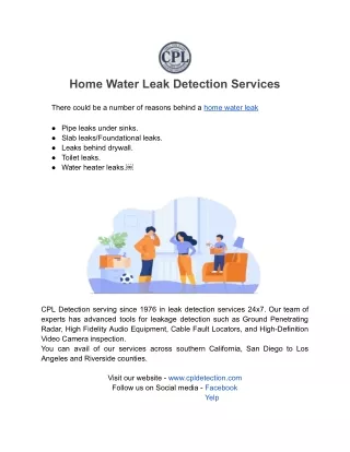 Home Water Leak Detection Services