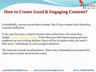 how to create good engaging content