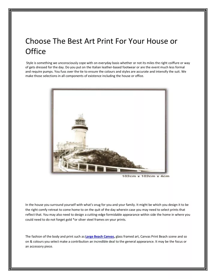 choose the best art print for your house