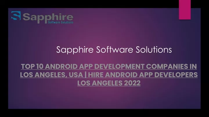 sapphire software solutions