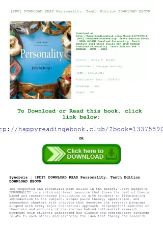 [PDF] DOWNLOAD READ Personality. Tenth Edition DOWNLOAD EBOOK