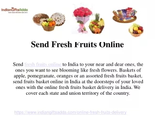 Fresh Fruits Online - Indiangiftsadda