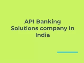 api banking solutions company in india