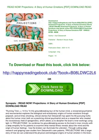 !READ NOW! Projections A Story of Human Emotions [PDF] DOWNLOAD READ