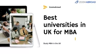 Best universities in UK for MBA