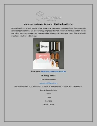 kemasan makanan kustom customboxid com