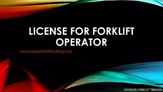 license for forklift operator
