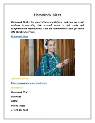 Homework Nest  Homeworknest.com