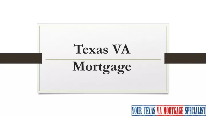 texas va mortgage
