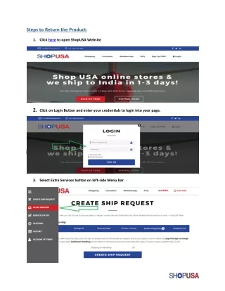 steps to return the product