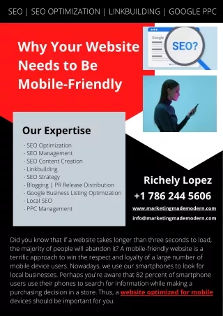 Why Your Website Needs to Be Mobile-Friendly - PDF