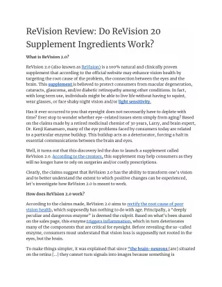 revision review do revision 20 supplement