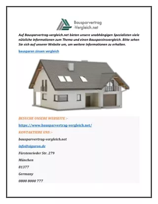 Bausparen Zinsen vergleichen  Bausparvertrag-vergleich.net