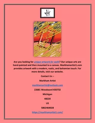 are you looking for unique artwork for walls