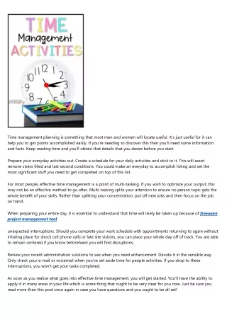 time management planning is something that most