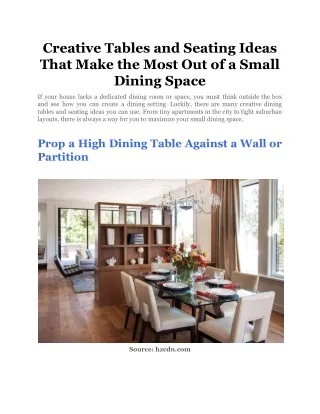 creative tables and seating ideas that make