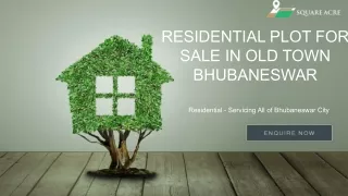 Residential Plot for Sale in Old Town Bhubaneswar