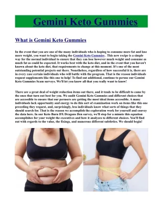 gemini keto gummies