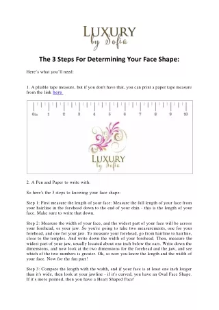the 3 steps for determining your face shape