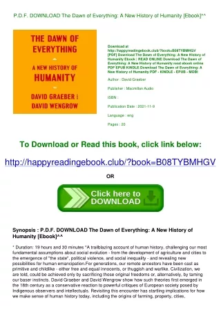 P.D.F. DOWNLOAD The Dawn of Everything A New History of Humanity [Ebook]^^