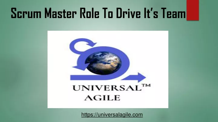 scrum master role to drive it s team