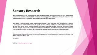 sensory research