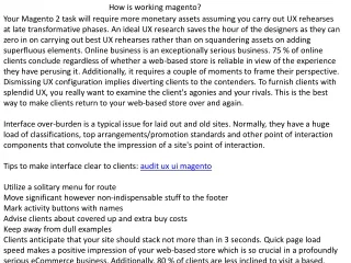 how is working magento