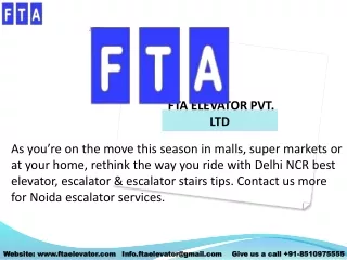 Best elevator firm & elevator services in Noida.