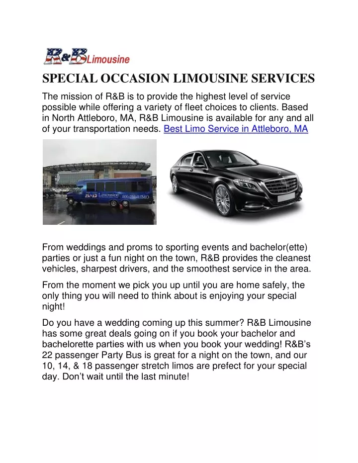 special occasion limousine services
