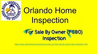 For Sale By Owner (FSBO) Inspection