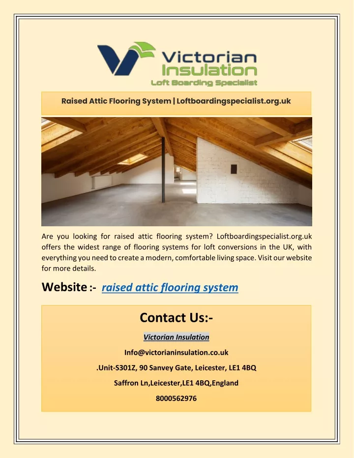 raised attic flooring system