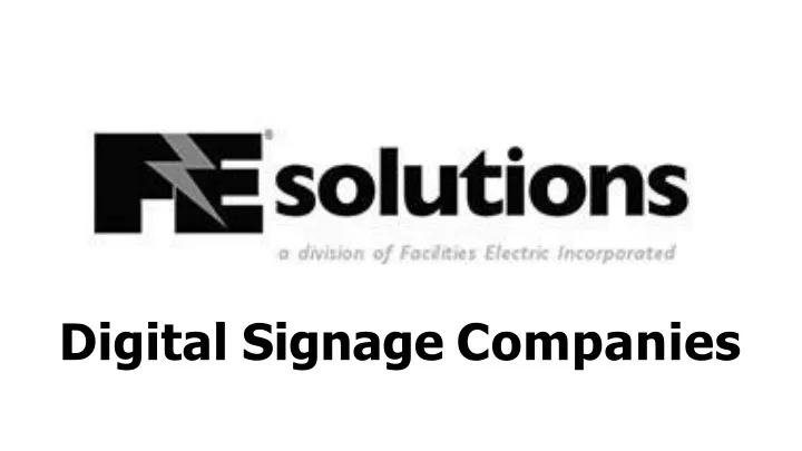 digital signage companies