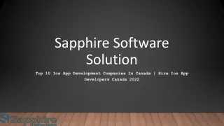 sapphire software solution