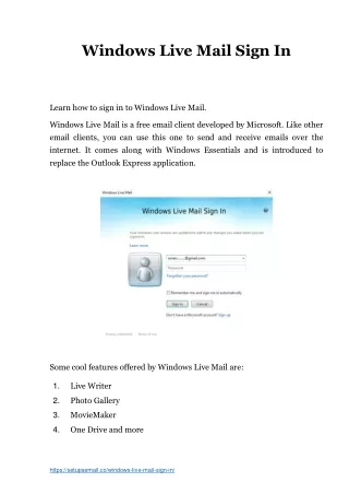 How To Setup Windows Live Mail Sign In - Simple Steps