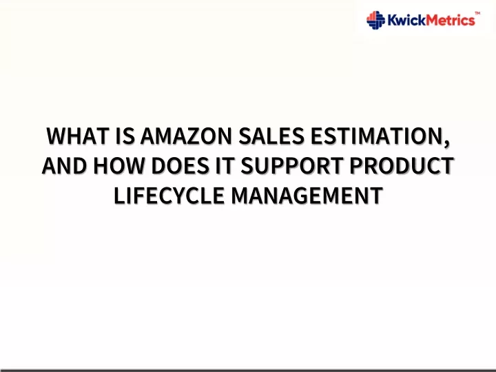 what is amazon sales estimation and how does