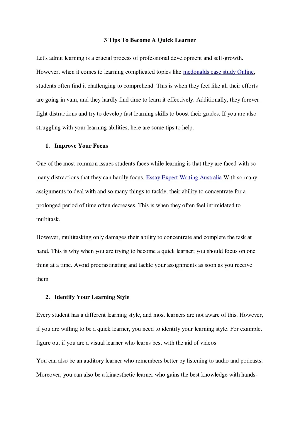 PPT - 3 Tips To Become A Quick Learner PowerPoint Presentation, free ...
