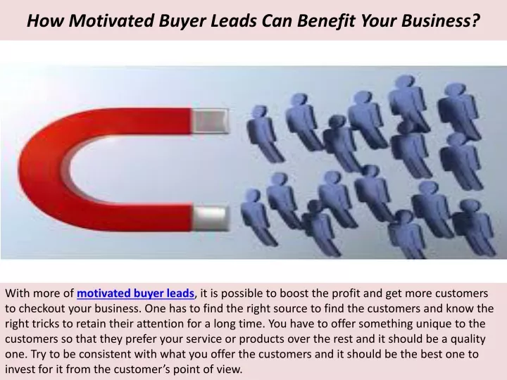 how motivated buyer leads can benefit your business