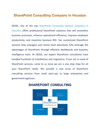 Sharepoint Consulting Company in Houston