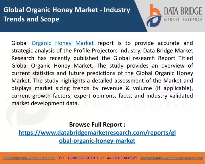 global organic honey market industry trends