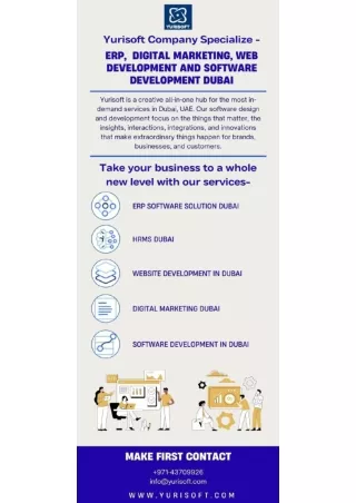 YuriSoft - ERP and Software Development in Dubai