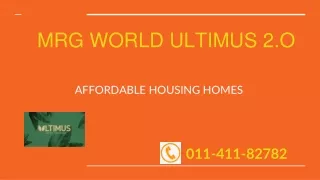Mrg Ultimus 2 - Upcoming Affordable Housing Projects in Gurgaon 2021 - 22