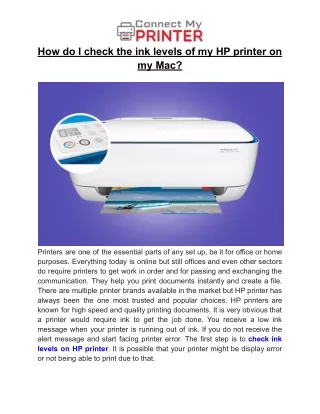 how do i check the ink levels of my hp printer