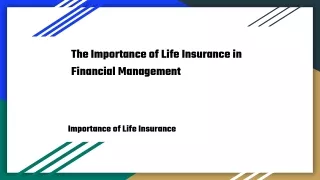 The Importance of Life Insurance in Financial Management