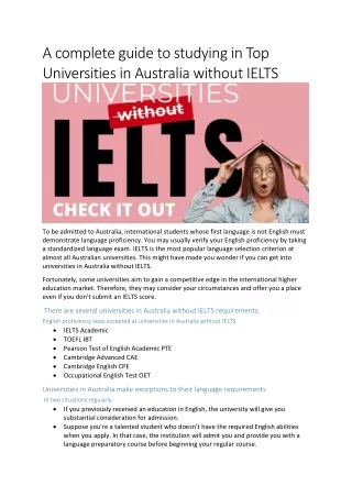 a complete guide to studying in top universities