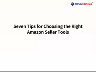 seven tips for choosing the right amazon seller