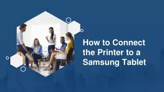 how to connect the printer to a samsung tablet