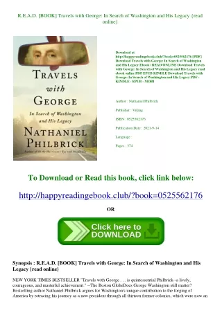 R.E.A.D. [BOOK] Travels with George In Search of Washington and His Legacy {read