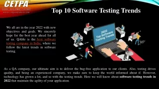 Top 10 Software Testing Trends in 2022