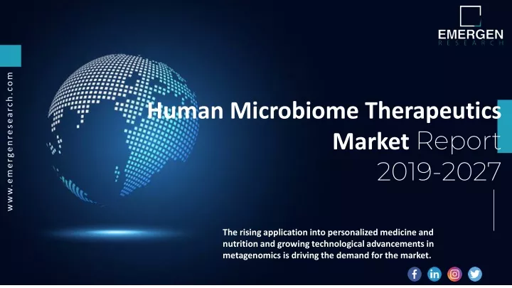 human microbiome therapeutics market report 2019