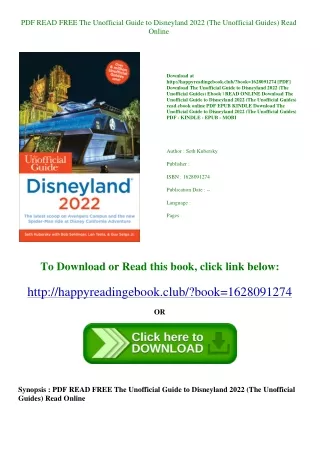 PDF READ FREE The Unofficial Guide to Disneyland 2022 (The Unofficial Guides) Re
